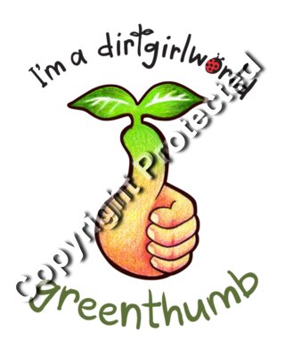 Greenthumbs two colour text